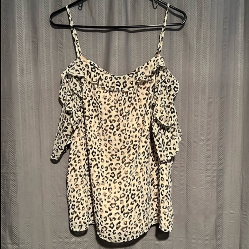 Skies Are Blue Leopard Blouse